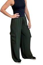 Drawstring Waist Utility Pants