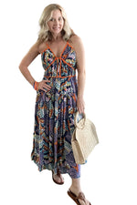 Printed Sleeveless Maxi Dress