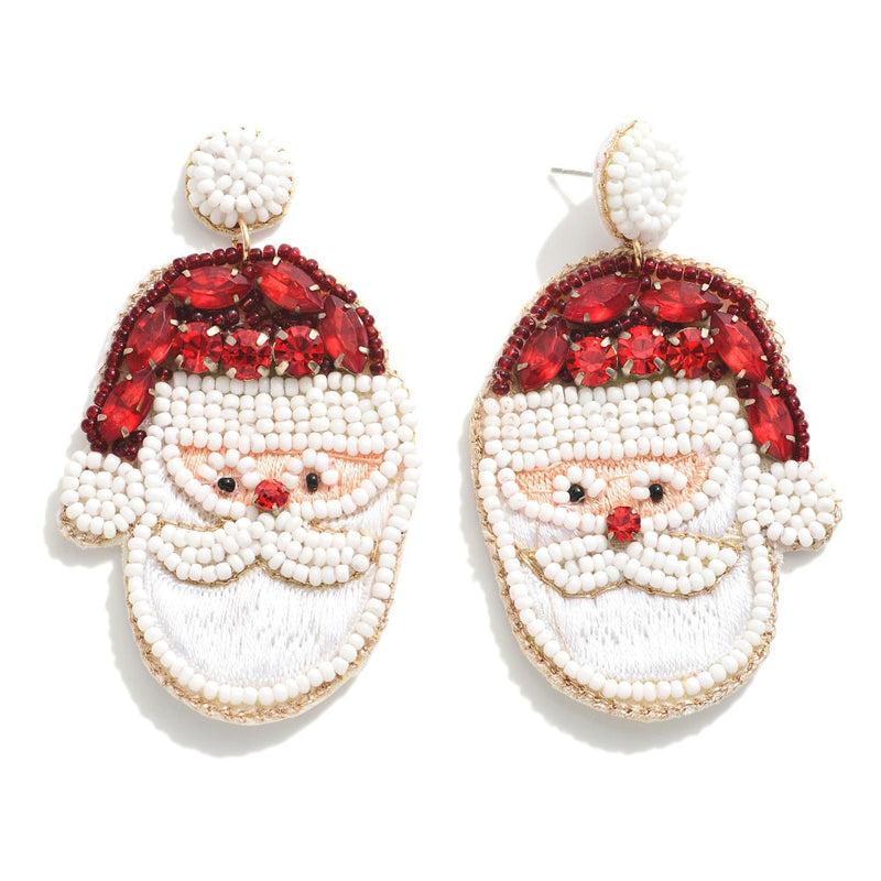 Santa Beaded Earrings