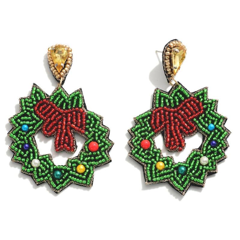 Beaded Wreath Earrings