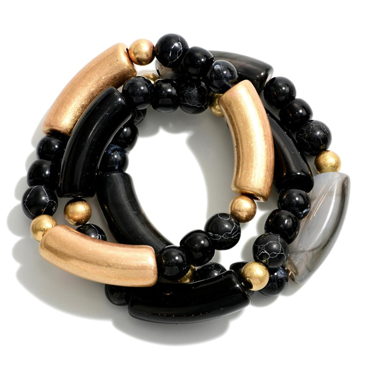 Acrylic Tube Bracelet Set