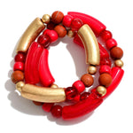 Acrylic Tube Bracelet Set