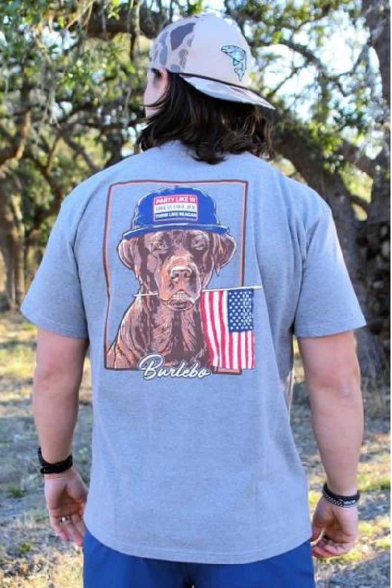 Burlebo Dog and Flag Short Sleeve Tee