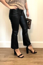 Faux Leather Cropped Pants