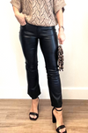 Faux Leather Cropped Pants