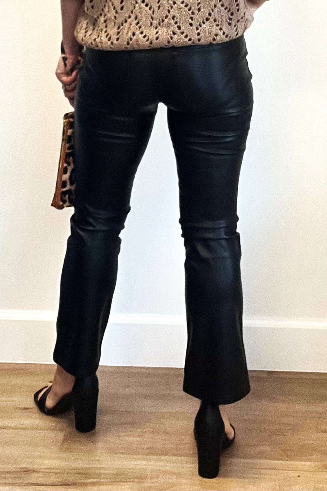 Faux Leather Cropped Pants