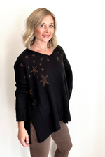 Wooden Ships Lightweight V-Neck with Copper Stars