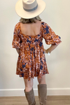 Navy Floral Mini Dress