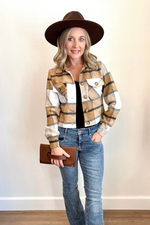 Cropped Plaid Jacket
