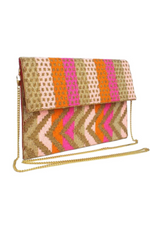 Maria Victoria Beaded Clutch with Cross body Chain