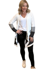 Open Cardi with Asymmetrical Hem Detail