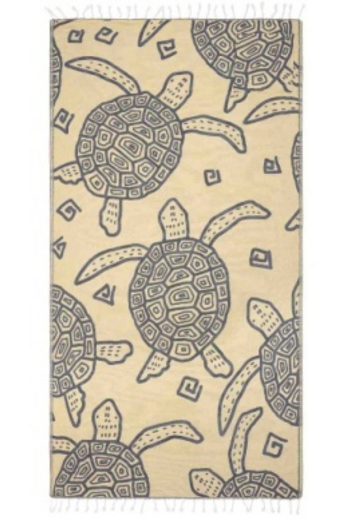 Sand Cloud Flatback Turtle Zipper Pocket Towel