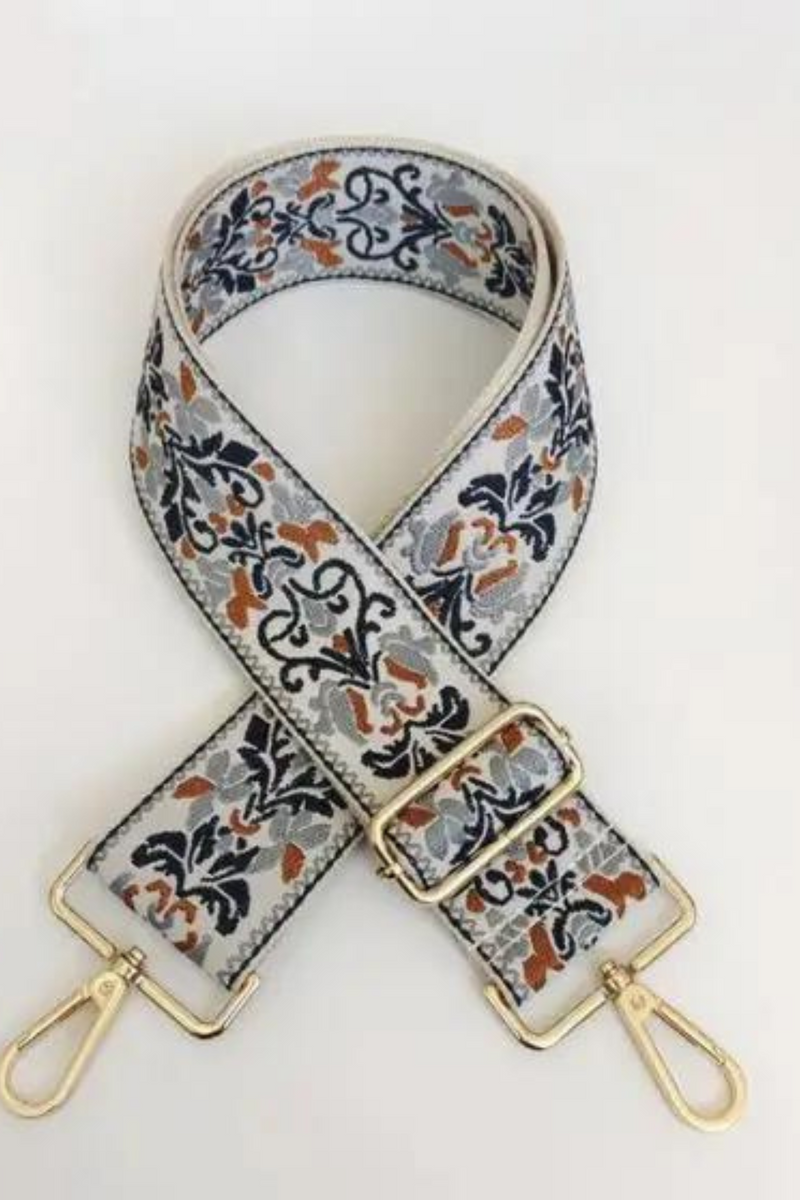 Blue and Camel Guitar Strap
