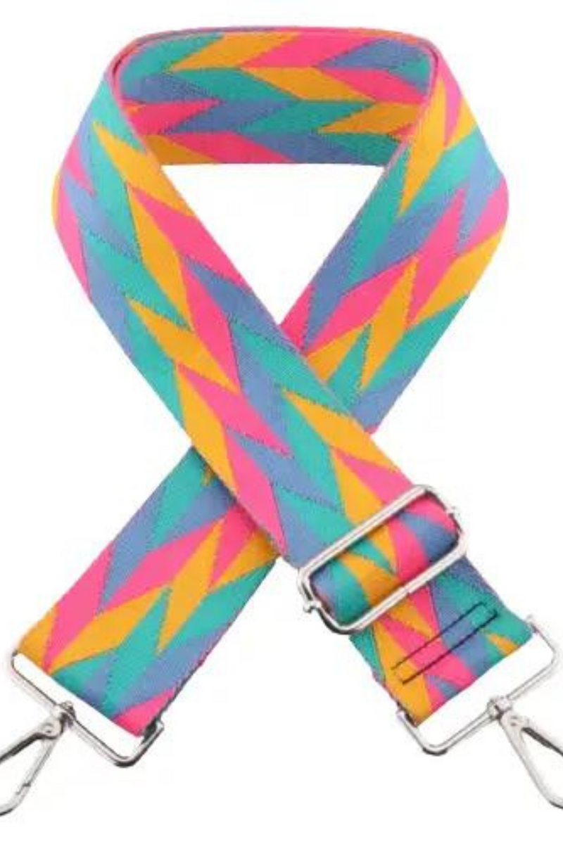 Tropical Geometric Guitar Strap