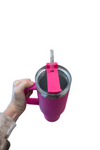 40 oz Tumbler with handle and straw