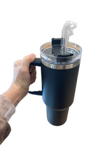 40 oz Tumbler with handle and straw