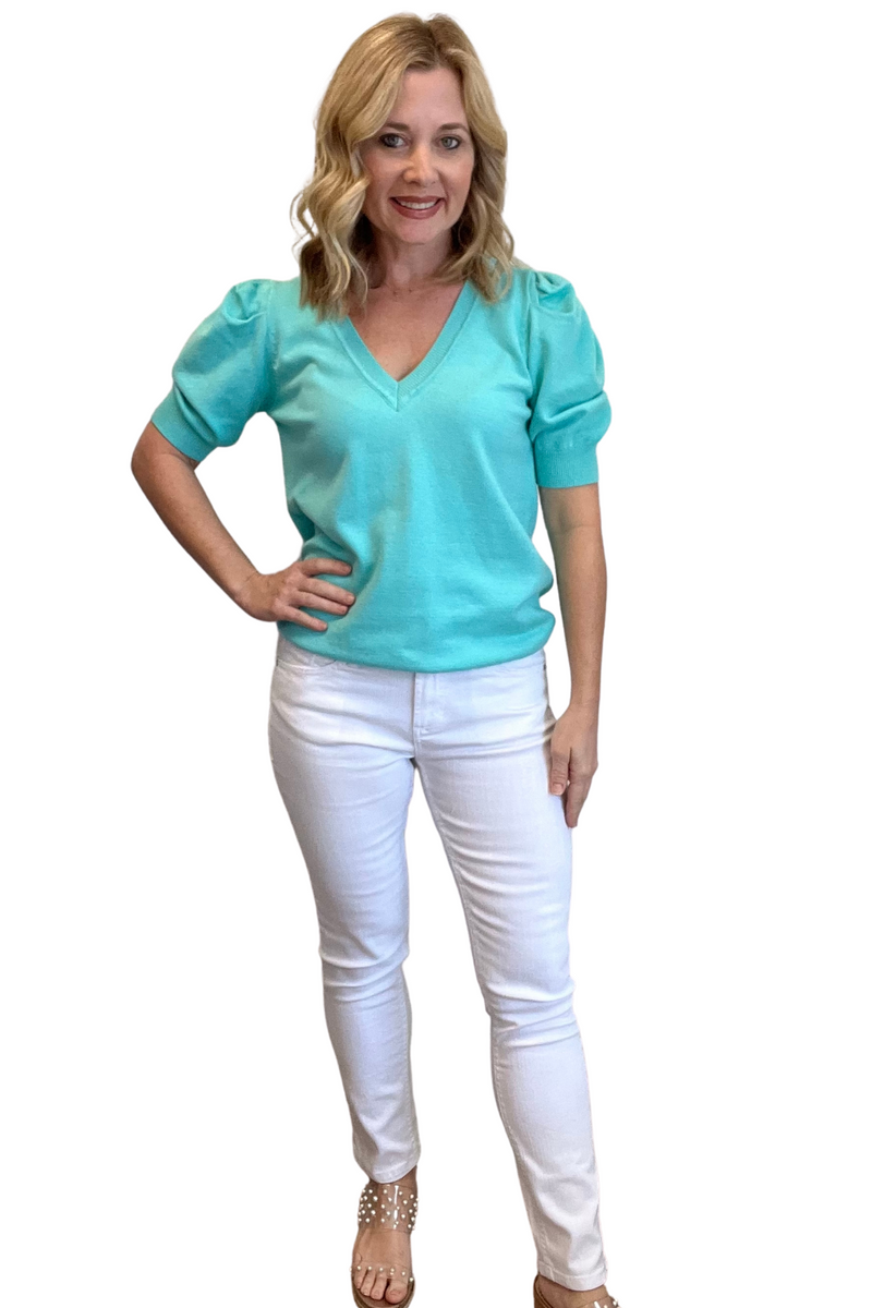Straight Leg Optic White Jeans