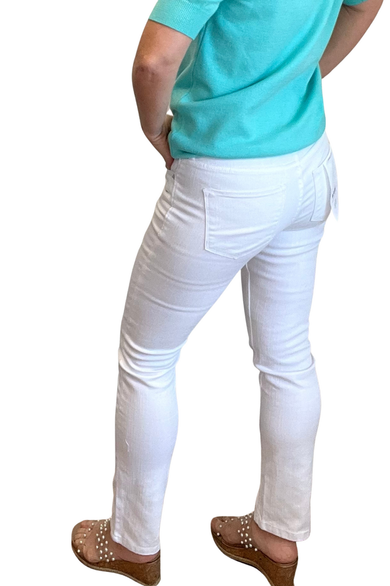 Straight Leg Optic White Jeans