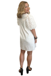 3D Floral Sleeve Mini Dress