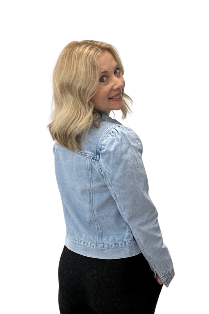 Puff Sleeve Denim Jacket