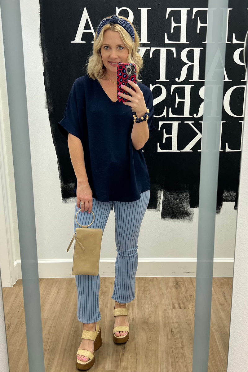 Fremont Striped Cropped Jeans