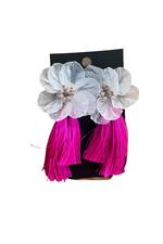 Flower and Tassel Earrings