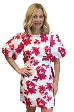 Floral Jacquard Mini Dress