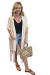 Crochet Knit Fringe Kimono