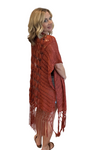 Crochet Knit Fringe Kimono