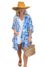 Chiffon Floral Print Kimono