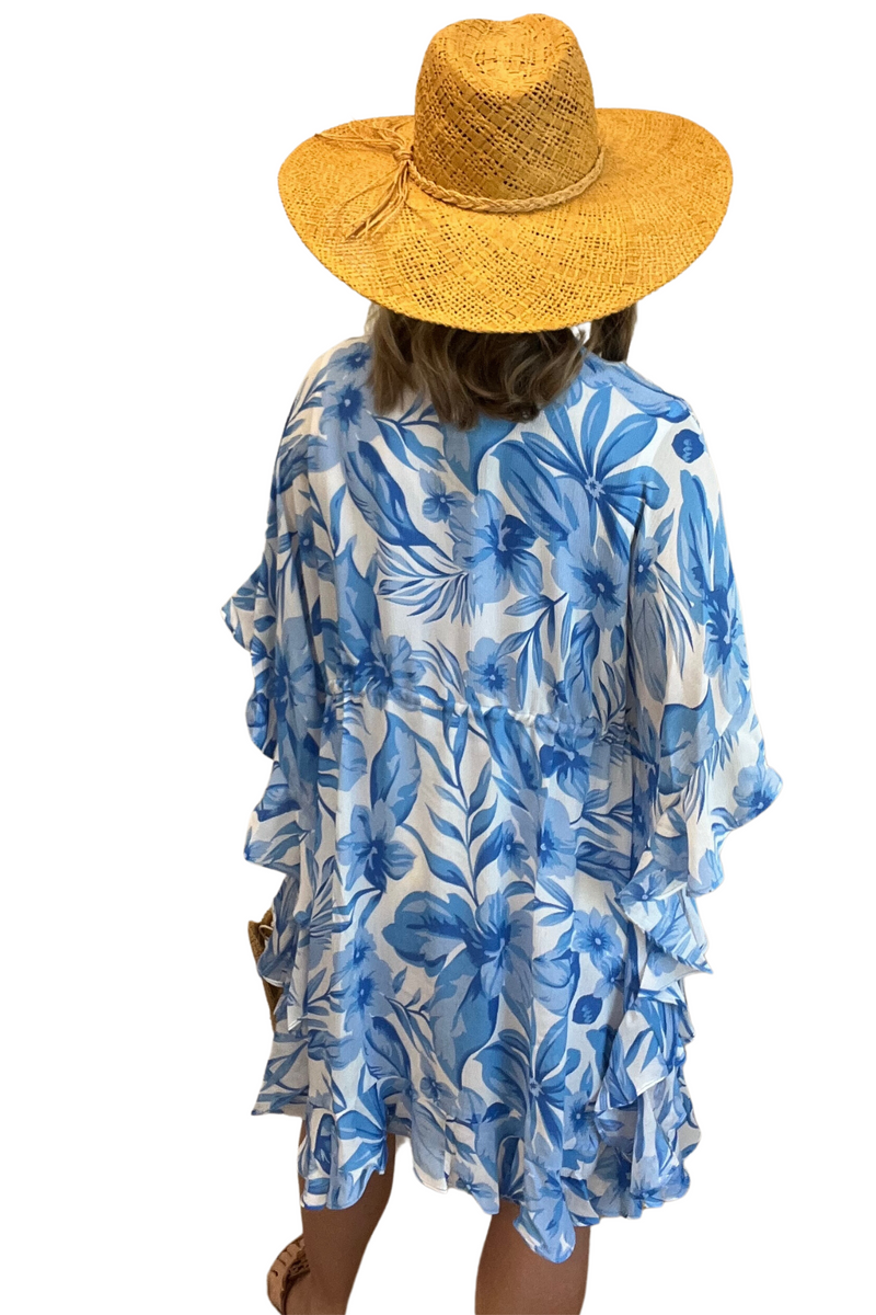 Chiffon Floral Print Kimono