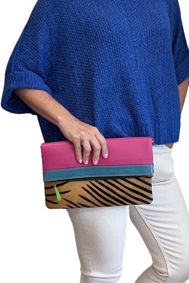 Fold Over 2-in-1 Clutch Crossbody