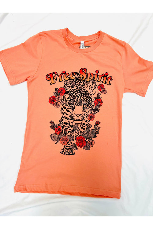 Free Spirit Leopard Graphic Tee