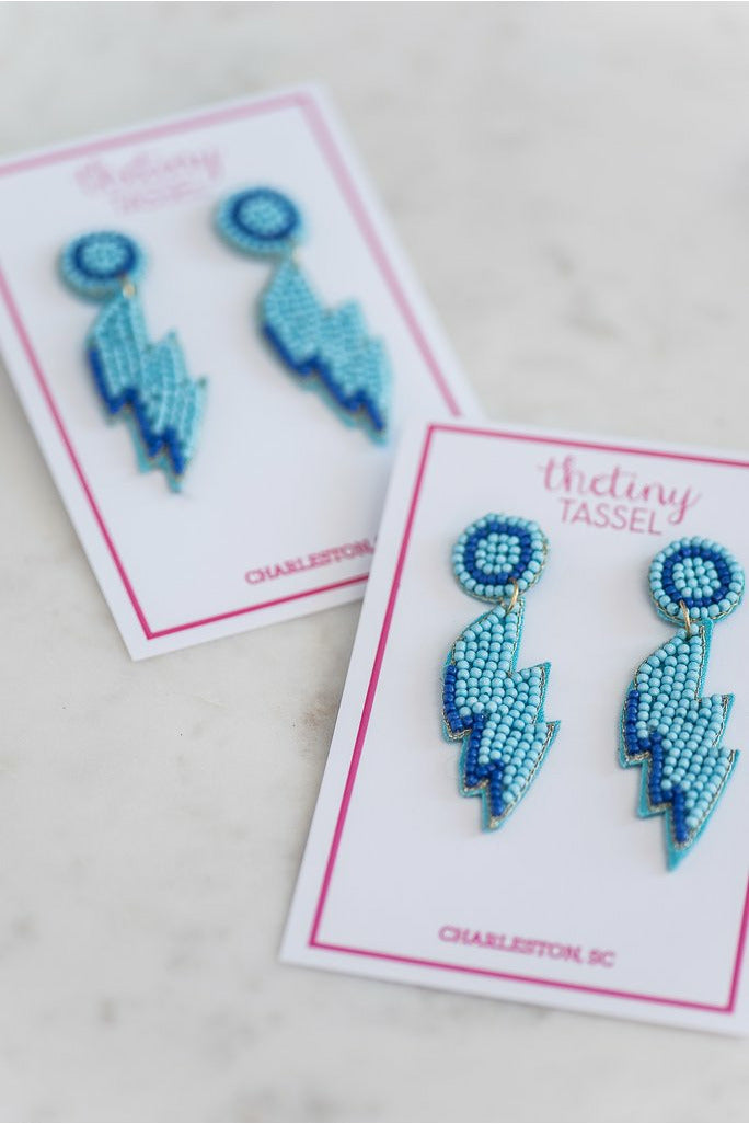 Blue Lightening Earrings