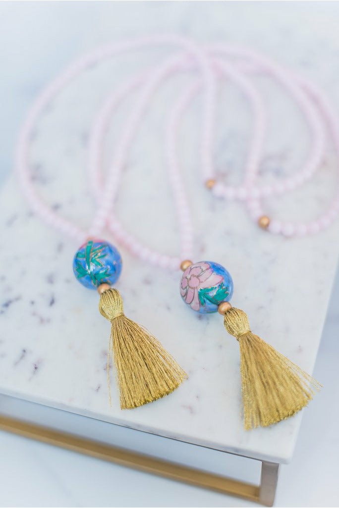Pinckney Tassel Necklace Light PInk