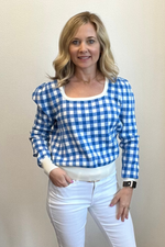 Sweet Gingham Sweater