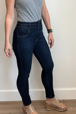 High Rise Super Skinny Dark