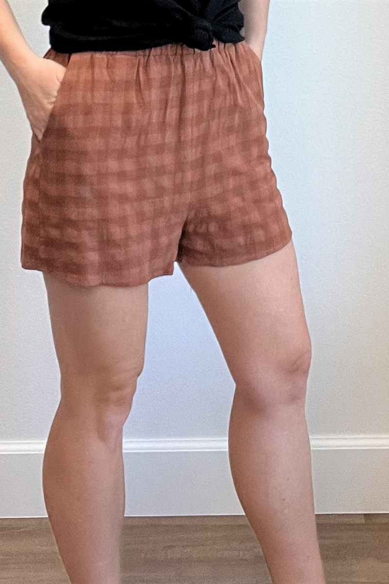 Copper Check Shorts