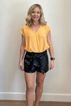 Faux Leather Shorts