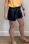 Faux Leather Shorts