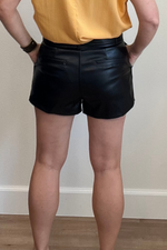 Faux Leather Shorts