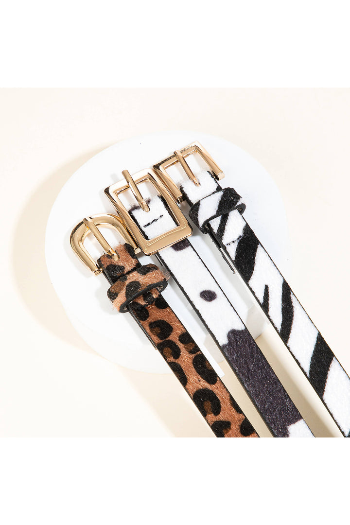 Skinny Belt with Gold Hardware