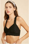 Scalloped Racerback Padded Lace Bralette