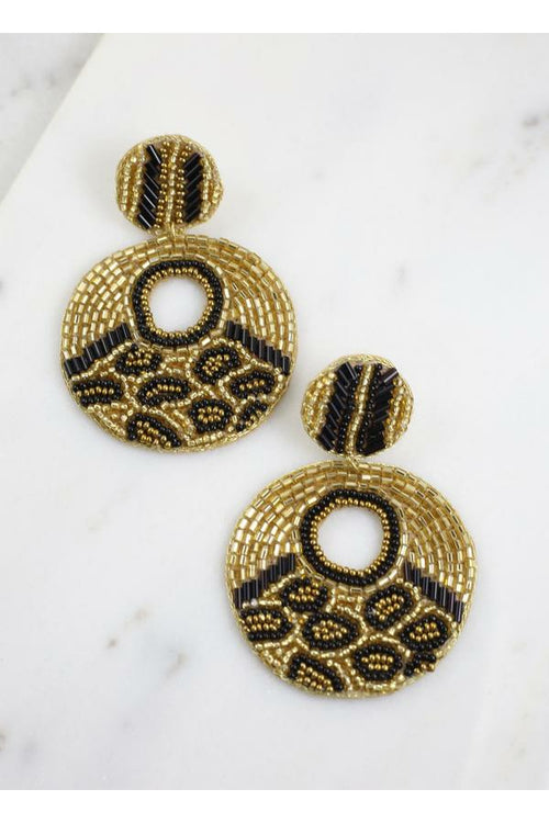 Round Beaded Earrings