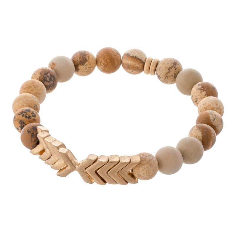 Beaded Arrow Stretch Bracelet