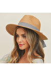 Straw Hat with Ribbon Bow