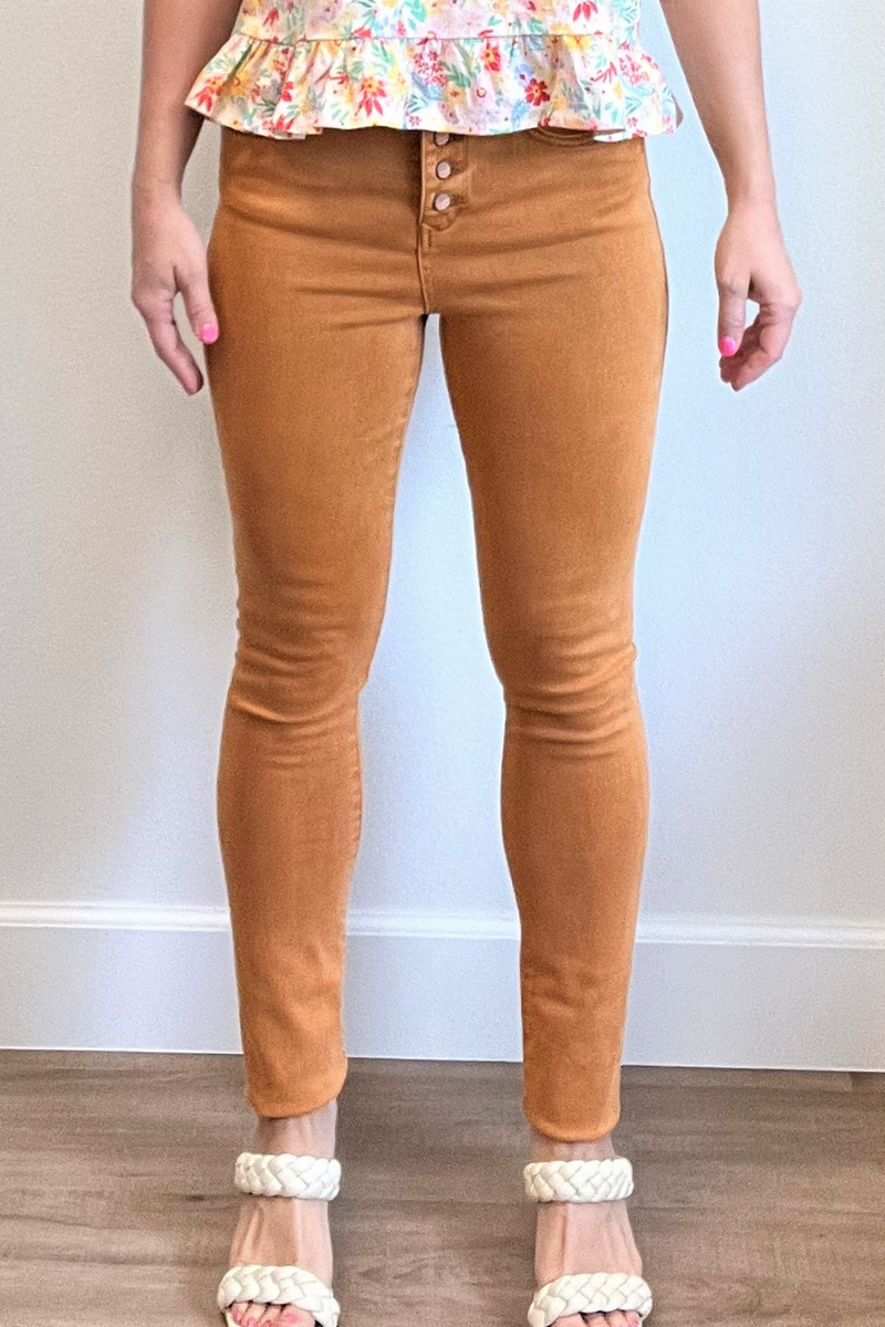 Olivia Skinny Button Fly Jeans