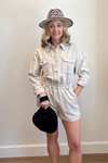 Echo's Sister Distressed Denim Romper
