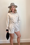 Echo's Sister Distressed Denim Romper