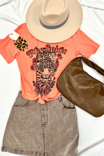 Free Spirit Leopard Graphic Tee